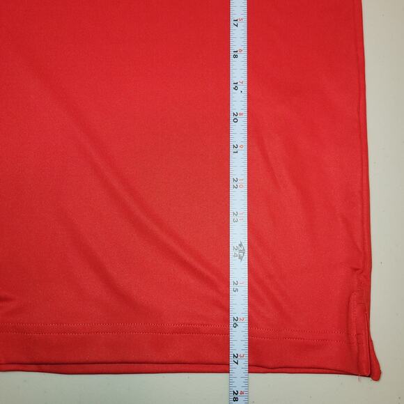 Under Armour Polo Shirt Mens size Small Loose Red Short Sleeve Heatgear 3 button - Picture 11 of 11